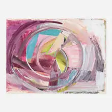 Karen Carson, Pink Break, acrylic on paper