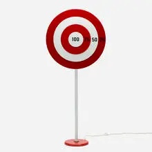 Giuseppe Raimondi, Target floor lamp, c. 1970, acrylic, enameled steel, enameled aluminum