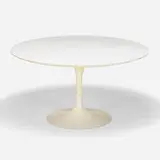 Eero Saarinen, Tulip dining table, model 164F, 1956, enameled steel, lacquered wood, laminate