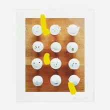 Laura Owens, Untitled, inkjet print and Flashe vinyl paint on Gampi