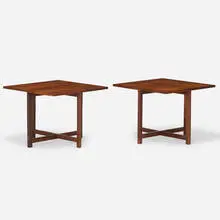 Durup Møbler, Occasional tables, pair, c. 1950, rosewood