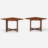 Durup Møbler, Occasional tables, pair, c. 1950, rosewood