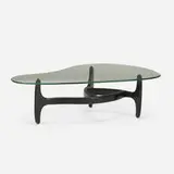 Adrian Pearsall, Coffee table, c. 1960, lacquered wood, glass