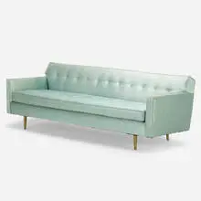 Sofa, model 5125 by Edward Wormley, c. 1955, upholstery, brass, sold Jul 2021