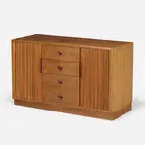 Edward Wormley, Cabinet, c. 1957-65, walnut, bleached mahogany, rosewood