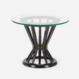 Edward Wormley, Sheaf of Wheat occasional table, model 5478A, 1956, lacquered wood, brass, glass
