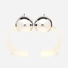 Robert Sonneman, Table lamps, pair, c. 1970, Lucite, chrome-plated steel