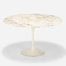 Dining table, model 173F by Eero Saarinen, marble, enameled steel, sold Jul 2021