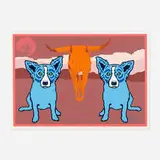 George Rodrigue, Moo-Cow Blues, 1993, screenprint in colors