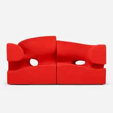 Misfits settee by Ron Arad, felt, sold Jul 2021