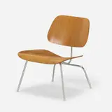 LCM by Charles and Ray Eames, 1946 / 1963, molded ash plywood, chrome-plated steel, rubber, sold Jul 2021