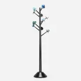 Ugo Nespolo, L'albero dei Cappelli coat rack, 1984, lacquered wood, enameled steel