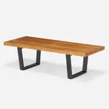 Slat bench, model 4690 by George Nelson & Associates, birch, lacquered wood, sold Jul 2021