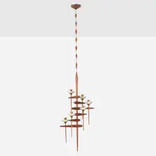 Herbert Simonson, Candelabrum, American black walnut, aluminum