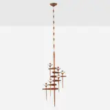 Herbert Simonson, Candelabrum, American black walnut, aluminum