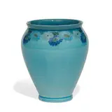 porcelain vase with a band of flowers, shape number 2190 by Katherine van Horne for Rookwood Pottery, sold Apr 2022