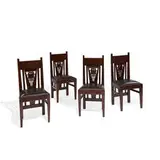 set of side chairs, four by Prairie School Style & In the Style of George Grant Elmslie, sold Apr 2022