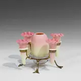 Samuel Clarke, Burmese glass fairy lamp / epergne, United Kingdom