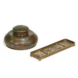 Pine Needle desk articles by Tiffany Studios, sold Apr 2022