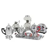 Art Déco, Silex coffee maker with related articles, collection of nine