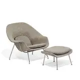 Womb lounge chair with ottoman by Eero Saarinen, sold Apr 2022