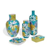 Alvino Bagni, group of five articles: two vases, bottle, tray and lidded box