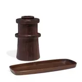 Jens Quistgaard, Rare Woods ice bucket, together with tray ice