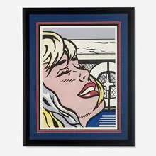 Shipboard Girl by Roy Lichtenstein, 1965, offset lithograph on paper, sold Apr 2013
