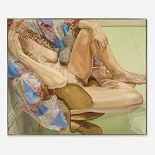 Philip Pearlstein, Model in Kimono on Eames Chair, 1979, oil on canvas