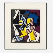 The Student by Roy Lichtenstein, 1980, woodcut with embossing on paper, sold Apr 2013
