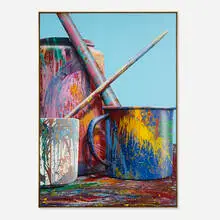 Containers #132 by Oscar Lakeman, 1985, acrylic on canvas, sold Apr 2013