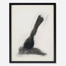 David Nash, Comet Ball, 1990, charcoal on paper