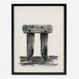 David Nash, Ancient Table, 1990, charcoal on paper