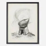 David Nash, Elm Bowl, 1990, charcoal on paper