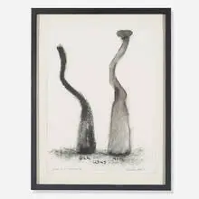 Oak Ubus-Ash by David Nash, 1990, charcoal on paper, sold Apr 2013