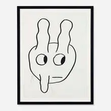 Ray Johnson, untitled (Bunny), c. 1984, ink on paper