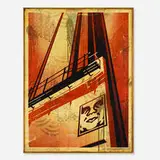 Shepard Fairey, Sunset and Vine, 2011, hand-painted multiple (HPM) on paper mounted to wood in artist's frame