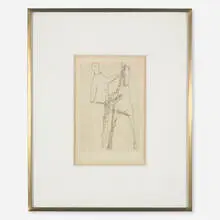 untitled by Marino Marini, 1951, etching on paper, sold Apr 2013