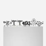 Don Drumm, collection of six candlesticks, c. 1975, cast aluminum