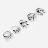 Ettore Sottsass, rings, set of five