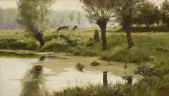Emile Claus, Untitled, oil on canvas 53 x 92cm