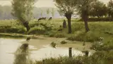 Emile Claus, Untitled, oil on canvas 53 x 92cm