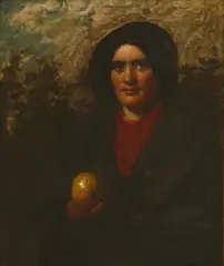 Untitled by Daniel Maclise, HOLDING AN APPLE Oil on canvas 77 x 64.5cm, sold Jun 2019