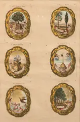 French School, A Pair of Coats of Arms Prints, hand-colored etchings