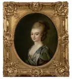 Portrait of a Lady by French School, unsigned oil on canvas, sold Oct 2023