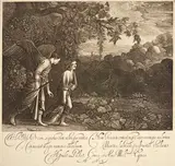 Hendrik Goudt, Tobias and the Angel, 1613, Engraving on paper; a late, posthumous impression