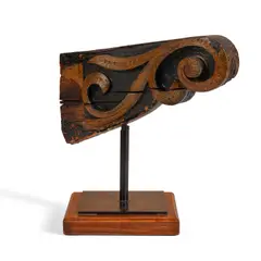 Carved and Painted Ship's Billet Head, America, 19th century.