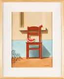 R. B. Sprague, Brown Chair and Watermelon, 1992, oil on linen