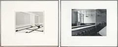William Abranowicz, Two Photographs: Abandoned Luncheonette, RI and Princeton Baptist Church, Princeton, NJ, 1980, Gelatin silver prints; both signed 'Abranowicz' in pencil lower right; framed