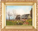 Carl Weber, Farm with Chickens
